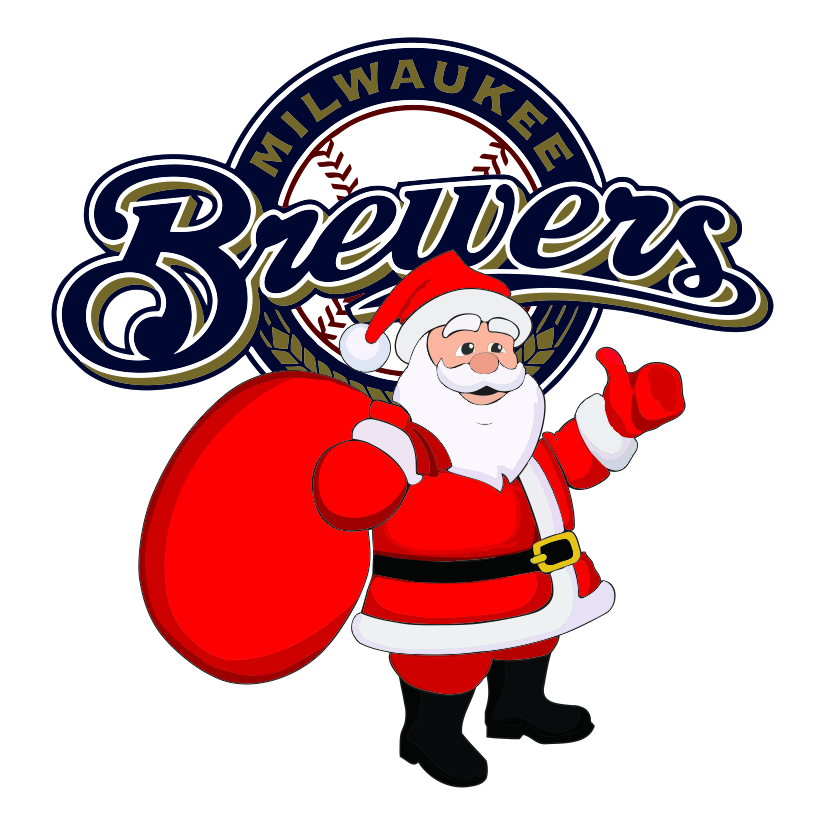 Milwaukee Brewers Santa Claus Logo iron on paper